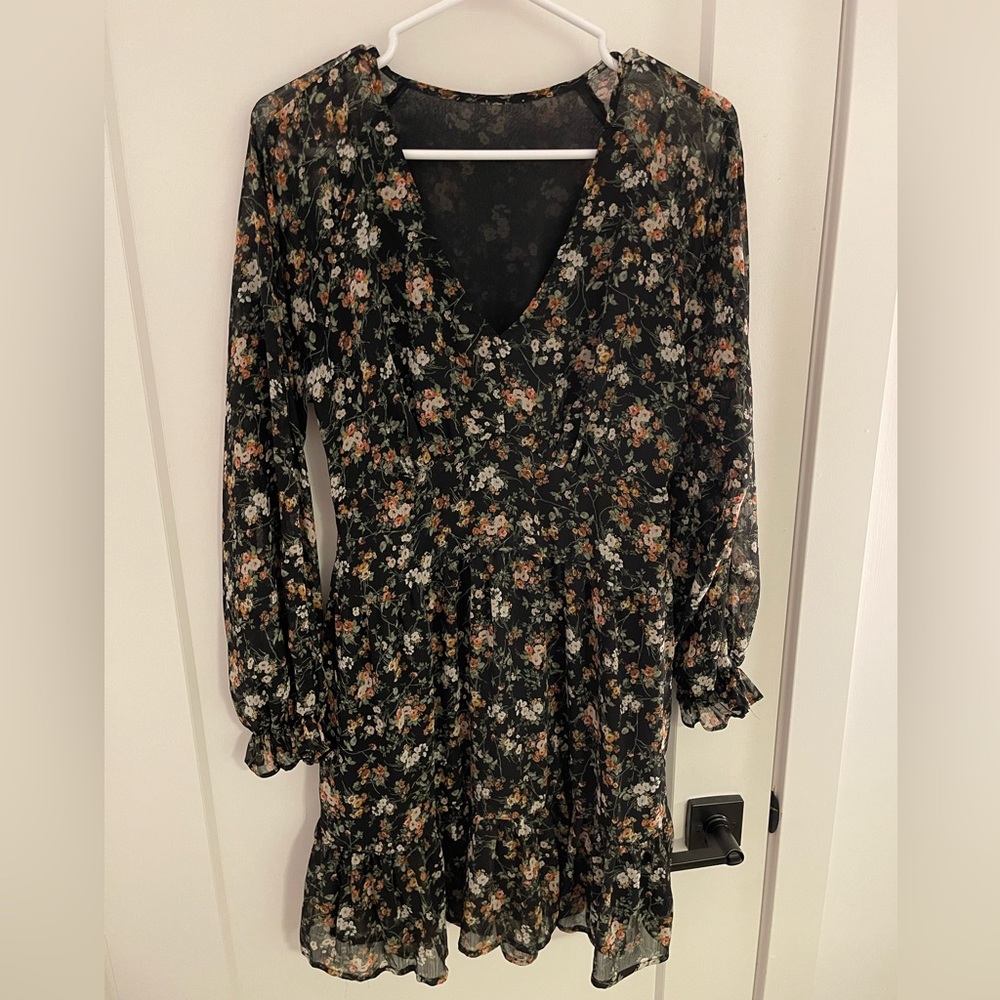 ❤️floral print MANGO longsleeve dress❤️